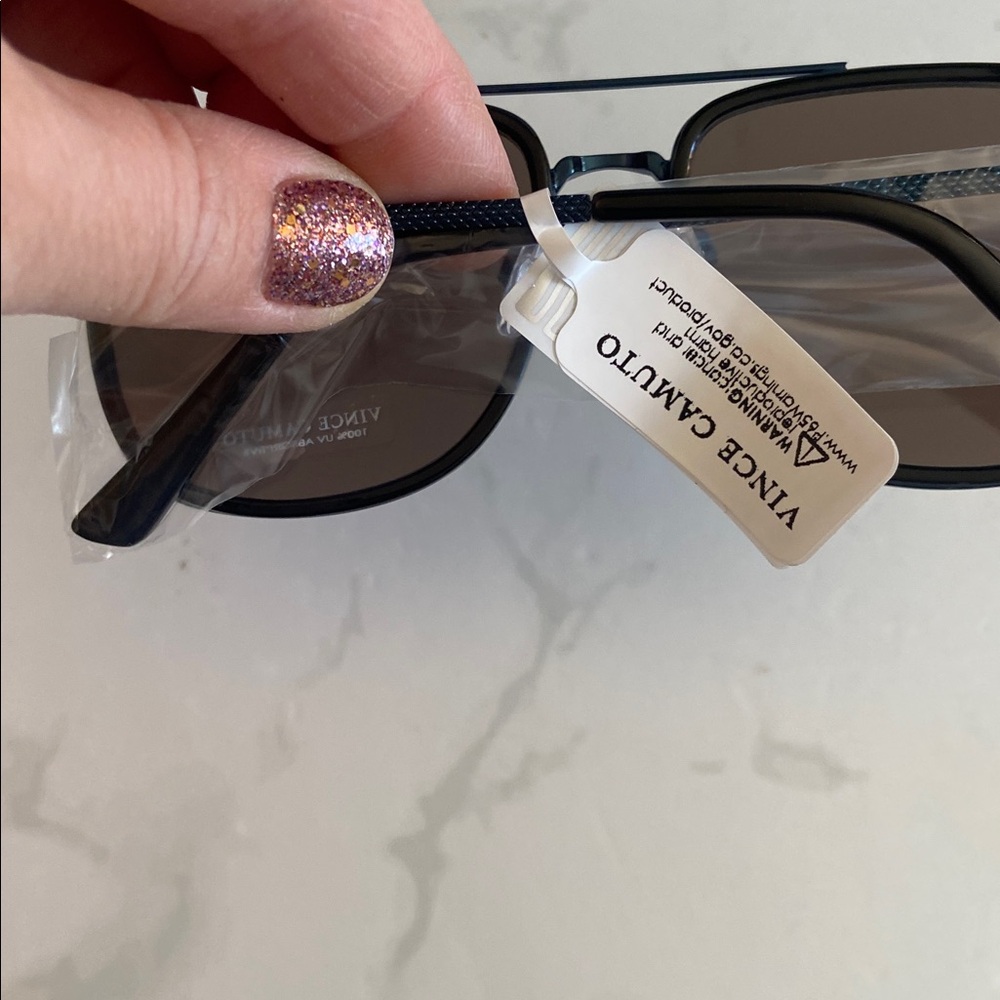 New Vince Camuto Blue Metallic 54mm Navigator Sunglasses Designer Outdoor Summer - Picture 5 of 6